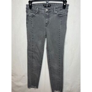 Abercrombie & Fitch Kid Grey Skinny Jeans Sig Collection Raw Hem Size 25/26R